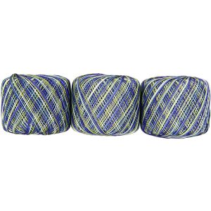 【オリムパス】オリムパス エミーグランデ カラフル レース糸 合細 Col.C5 ブルー系 25g 約110m 3玉セット EMMYC-C5