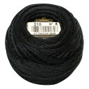 【DMC】DMC 8番糸 刺繍糸 パール コットンパール糸 80m #310 黒 DMC8-310