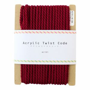【日本紐釦貿易 Nippon Chuko】NBK アクリルツイストコード φ5，5mm 10m あずきいろ ACT01L-46-10M 日本紐釦貿易
