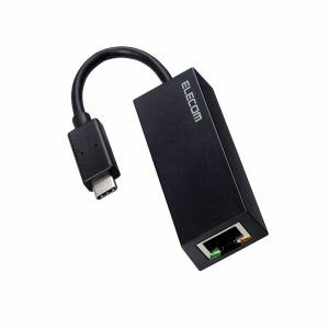 【エレコム ELECOM】エレコム EDC-GUC3V2-B 有線LANアダプタ Giga対応 USB 5Gbps Type-C ブラック