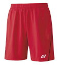 【ヨネックス YONEX】ヨネックス メンズ レディース テニス ニットハーフパンツ 15124 サンセットレッド 496 L