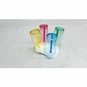 【タマハシ エポラス】タマハシ 4色コップ スタンドセット ホワイト N4-W