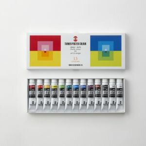 【ターナー色彩】ターナー色彩 ポスターカラー 13色 スクールセット PC13C