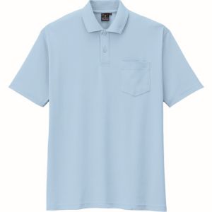 【コーコス】コーコス AS-257-7-S 制電 防透 消臭半袖ポロシャツ 7サックス S