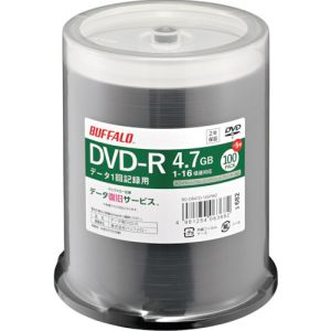 BUFFALO RO-DR47D-105PWZ [光学メディア DVD-R PCデータ用 4.7GB 法人チャネル向け 100枚+5枚]