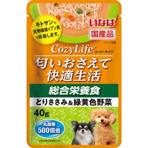 【いなばペットフード】いなば CozyLifeパウチ 総合栄養食 とりささみ 緑黄色野菜 40g