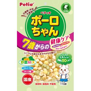 【ペティオ Petio】ペティオ 体にうれしい ボーロちゃん 7歳からの健康ケア 野菜Mix 110g Petio
