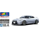 【アオシマ】アオシマ プリペイントモデル、02-A 1/24 ニッサン R35 GT-R `14 アルティメイトメタルシルバー(3)