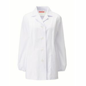 【カゼン KAZEN】カゼン 335-30 女子衿付調理衣 長袖 シロ Mサイズ KAZEN