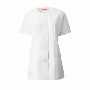 【カゼン KAZEN】カゼン 742-30 衿なし調理衣 半袖 シロ 4Lサイズ KAZEN(3)