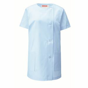 【カゼン KAZEN】カゼン 751-31 女子調理衣 半袖 サックス Sサイズ KAZEN(3)