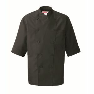 【カゼン KAZEN】カゼン 421-75 兼用コックシャツ クロ SSサイズ KAZEN