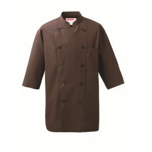 【カゼン KAZEN】カゼン 421-76 兼用コックシャツ ブラウン 4Lサイズ KAZEN 【カゼン KAZEN】カゼン 421-76 兼用コックシャツ ブラウン 4Lサイズ KAZEN