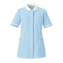 【カゼン KAZEN】カゼン 776-21 レディスジャケット半袖 サックス×ホワイト 4Lサイズ KAZEN(3)