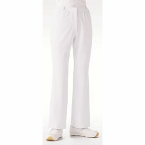 【カゼン KAZEN】カゼン 195-20 レディススラックス シロ Lサイズ KAZEN