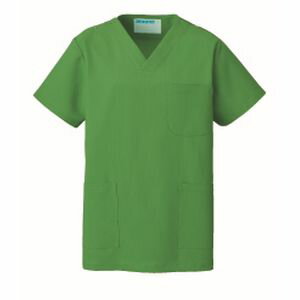【カゼン KAZEN】カゼン 133-72 スクラブ 男女兼用 リーフグリーン Sサイズ KAZEN