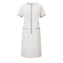 【カゼン KAZEN】カゼン 783-40 ワンピース半袖 ホワイト×シルバー Sサイズ KAZEN