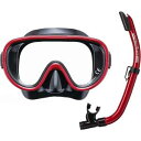 【リーフツアラー ReefTourer】リーフツアラー ReefTourer リーフツアラー シュノーケリングセット2点 大人用 ブラックメタリックレッド BKMDR RC9104(4)