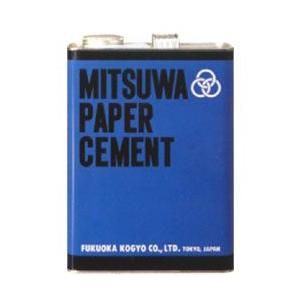 【福岡工業】ミツワ ペーパーセメント Wコート 4L缶 3800ML 福岡工業