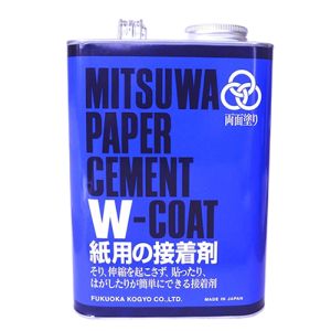 【福岡工業】ミツワ ペーパーセメント Wコート 大缶 1570ML 福岡工業