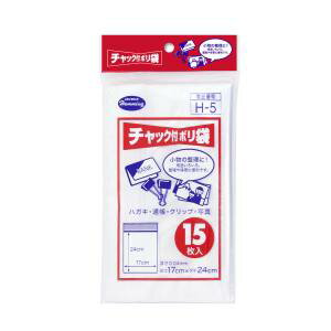 【ニッコー】ニッコー チャック付 ポリ袋 17×...の商品画像