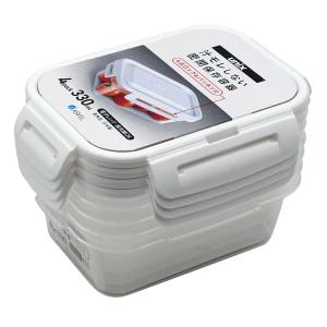 【アスベル ASVEL】アスベル タイトロック 長角S 330ml ホワイト 4個入 3707 【アスベル ASVEL】アスベル タイトロック 長角S 330ml ホワイト 4個入 3707