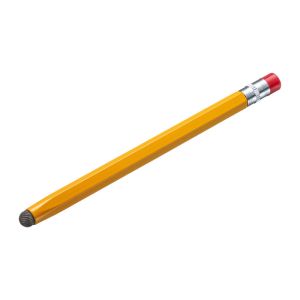 導電繊維タッチペン 持ちやすい オレンジ 鉛筆型 かわいい タブレット スマートフォン 対応 小学生 中学生 高校生 学校 タブレットグッズ [▲][SW]
