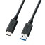 ڥ掠ץ饤 SANWA SUPPLYۥ掠ץ饤 KU31-CA05 USB3.1 Gen2 Type C-A֥ ֥å 0.5m