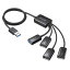 【サンワサプライ SANWA SUPPLY】サンワサプライ USB-3H436BK USB3.2 Gen1 USB2.0 コンボハブ 4ポート