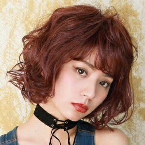 【プリシラ】プリシラ オール トイプーパーマ ボブ 耐熱 レッドブラウン A-690-TRB