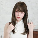 【プリシラ】プリシラ オール ウィッグ ガーリッシュ ストレート ミディ 耐熱 ダークブラウン A-708-TDB(4)