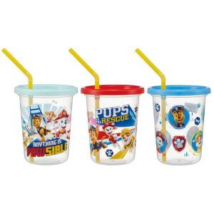 【スケーター SKATER】スケーター パウ パト23 ストロー付プラスチック製タンブラー 320ml 3個セット SIH3ST
