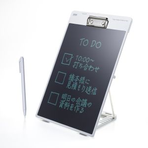 【サンワサプライ SANWA SUPPLY】サンワサプライ DH-320W クリップ付き 電子メモパッド