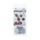 【清原 KIYOHARA】KIYOHARA サンコッコー ドットボタン 黒ニッケル 直径13mm 6組 SUN18-42 清原