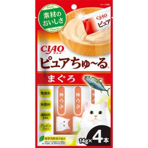 【いなばペットフード】いなばペットフード CIAO ピュアちゅ〜る まぐろ 14g×4本