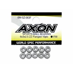 【アクソン】アクソン BM-SZ-063F スポーツベアリング6x3x2.5ZZフランジ付10個