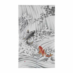 【ナルミ】ナルミ のれん 鯉の滝登り 幅85X150cm 14-219