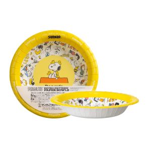 【サンナップ SUNNAP】サンナップ スヌーピー レトロパターン ストロング ペーパーボウル 650mL 4個入 ..