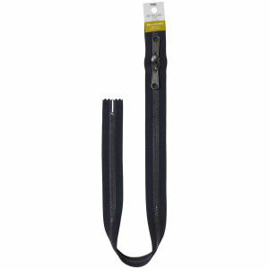 【YKK】YKK メタルックスタフ ファスナー アンティークシルバー 60cm 両開き 058 紺 1本 5VMTAS-60SH 058