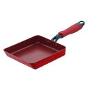 【ベストコ BESTOCO】ベストコ 玉子焼き器 エッグパン 15×18cm レッド IH対応 NM-107 デリシャスサインエボルト