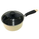 【ベストコ BESTOCO】ベストコ 片手鍋 16cm ガラス蓋付 クリーム ちびパン ミニ ソースパン IH ガス火 オール熱源対応 NQ-0105 カリーノ
