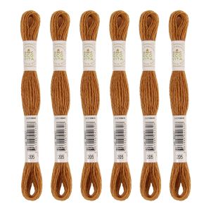 【DMC】DMC 刺しゅう毛糸 ECOVITA エコヴィータ ウールスレッド 1カセ 16m 同色6本入 col.205 DMC360-B..