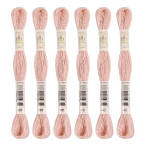 【DMC】DMC 刺しゅう毛糸 ECOVITA エコヴィータ ウールスレッド 1カセ 16m 同色6本入 col.401 DMC360-B..