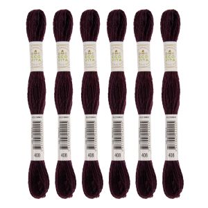 【DMC】DMC 刺しゅう毛糸 ECOVITA エコヴィータ ウールスレッド 1カセ 16m 同色6本入 col.408 DMC360-B..