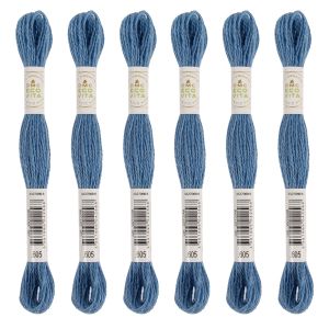 【DMC】DMC 刺しゅう毛糸 ECOVITA エコヴィータ ウールスレッド 1カセ 16m 同色6本入 col.605 DMC360-B..