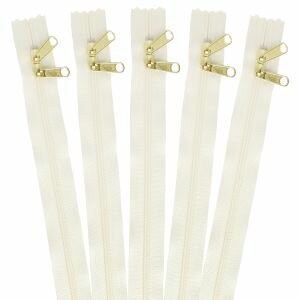 【日本紐釦貿易 Nippon Chuko】NBK 両開きファスナー30cm 5本入 生成 3CFGW30-801 日本紐釦貿易