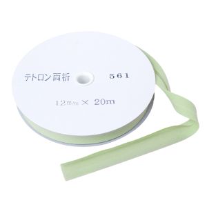 【渡辺布帛工業 アサヒ】アサヒ バイアステープ テトロンバイアス 両折 12mm巾×20m巻 ワカクサ Col.561 FTB12-561-20 【渡辺布帛工業 アサヒ】アサヒ バイアステープ テトロンバイアス 両折 12mm巾×20m巻 ワカクサ Col.561 FTB12-561-20