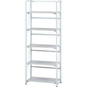 送料無料！！【不二貿易】不二貿易 折りたたみシェルフ アロン5段 ストーン 大理石調 メーカー直送 代..