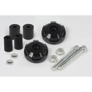 【SPタケガワ TAKEGAWA】SP武川 SPタケガワ 06-01-0379 2ピースハンドルバーエンド ブラック/ブラック ..