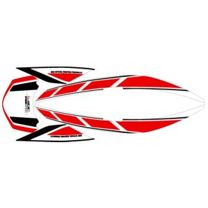 【エムディーエフ MDF】エムディーエフ M22GRY-D-RD-SC グラフィックキット サイドカバー ストロボレッ..